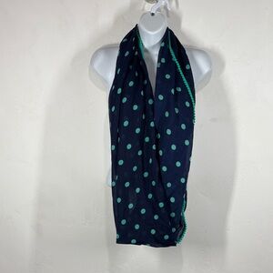 Aerie Navy Polka Dot Scarf